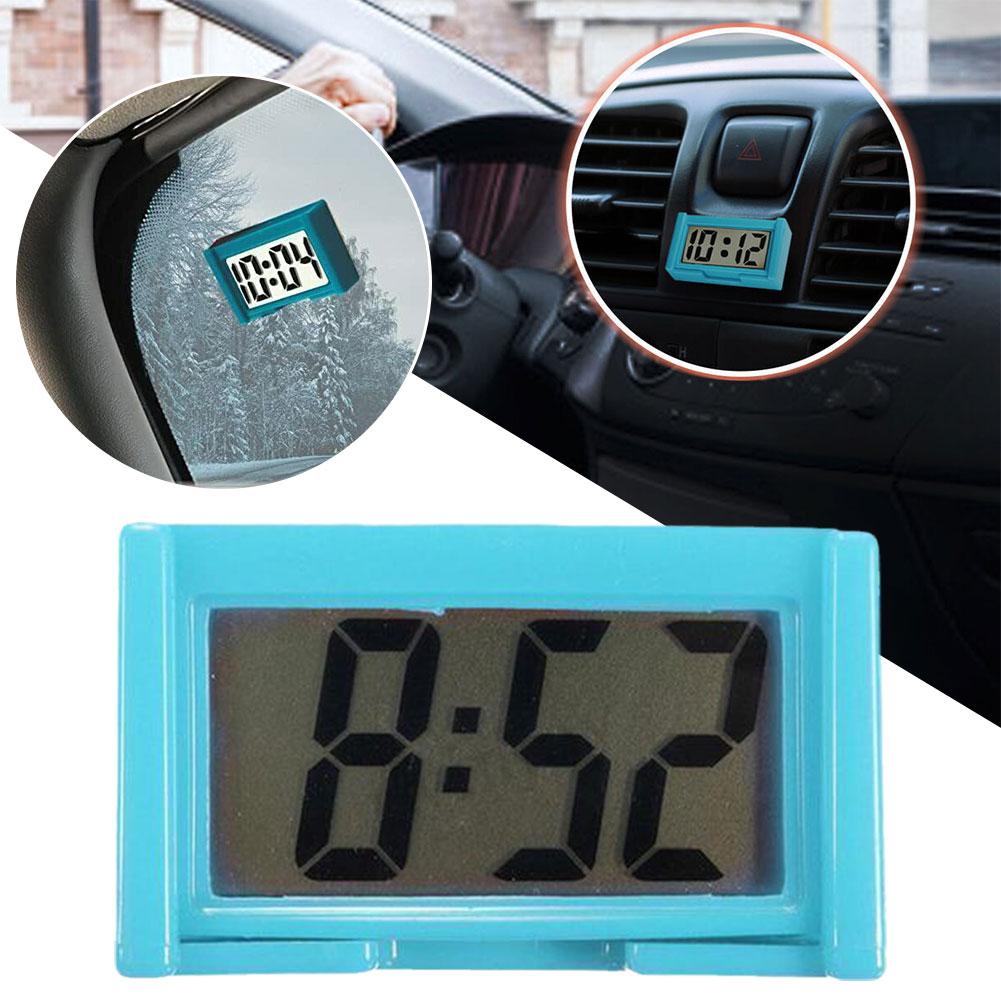 Mini Auto Armaturenbrett Digitaluhr Fahrzeug Selbstklebende Uhr Mit LCD Zeit Tag Anzeige Automobil Aufklebeuhr Für Autos O7S8