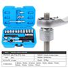 17/29PCS Core Ratchet Socket Wrench Kit Socket Set 12 Angle Penetrating Socket Heart Ratchet Socket Two-Way Wrench Set