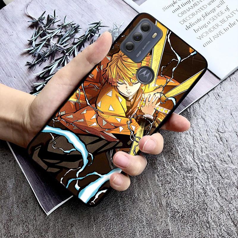 Demon Slayer Zenitsu Phone Case for Motorola Moto E32 E20 E40 G22 G52 G20 G30 G100 G60 G50 G10 GPure GStylus G9 One Action Macro