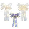 Dual Layer Charming Christmas Ribbons With Warm Lighting For Beautiful Tree Accents