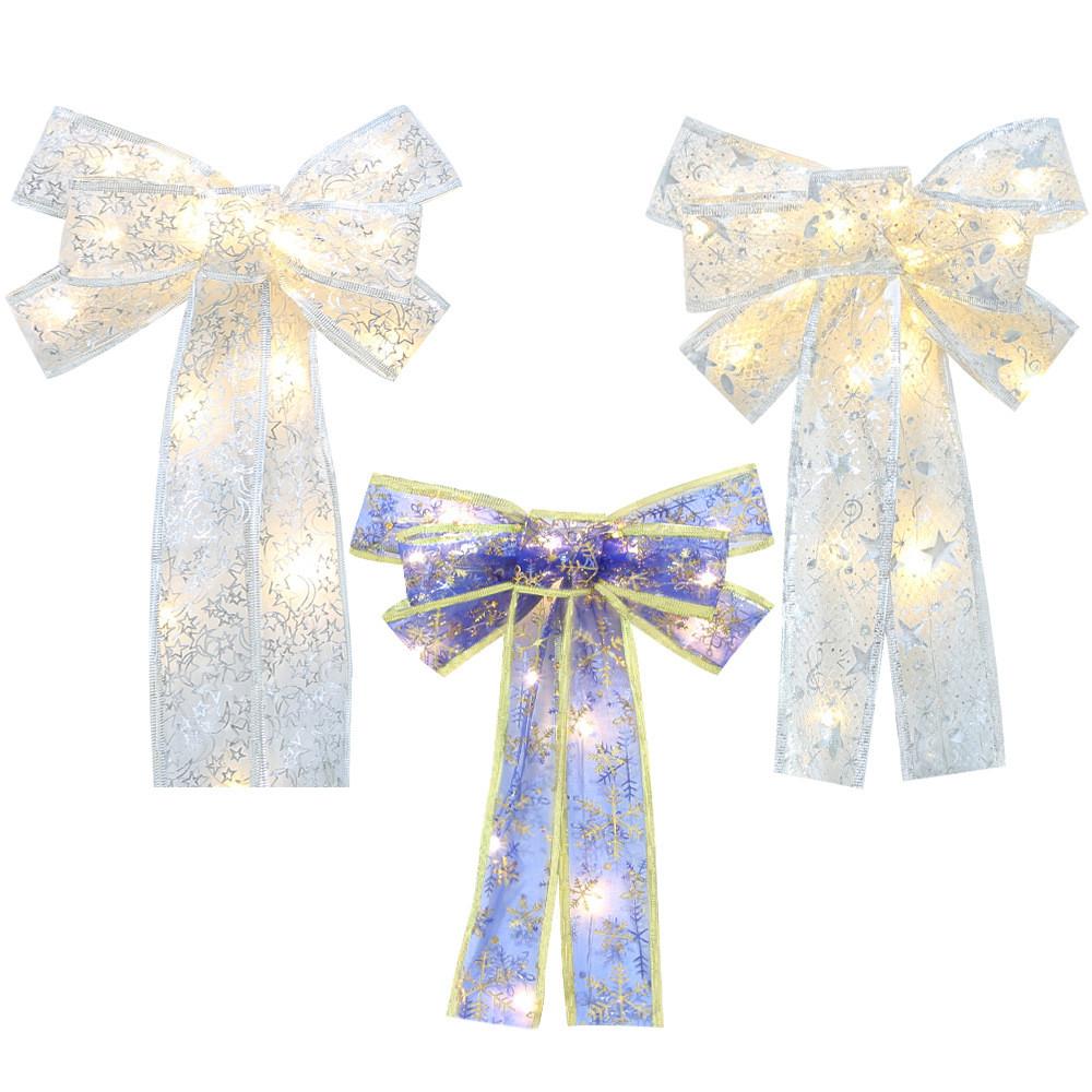 Dual Layer Charming Christmas Ribbons With Warm Lighting For Beautiful Tree Accents