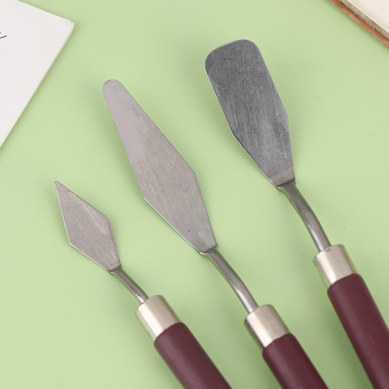 7Pcs Stainless Steel Oil Painting Knives Artist Crafts Spatula Palette Knife Mixing Knife Scraper Art Tools