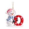 Christmas Snowman Letter 2D Acrylic Hanging Ornament for Holiday Tree Decor