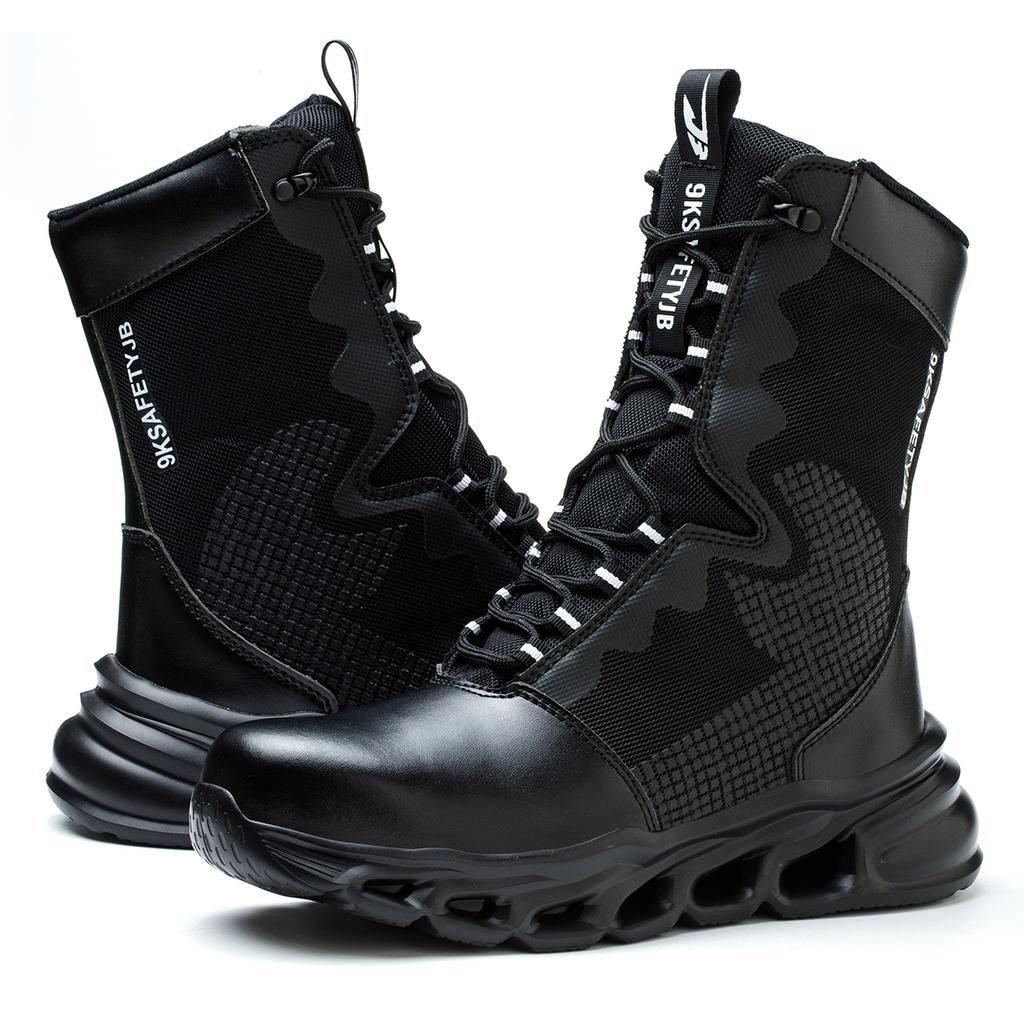 JB922 Neuheiten Taktische Sicherheitsarbeitsschuhe Unisex High Top Durchstichsichere Stahlkappe Outdoor Bau Fabrik Sicherheitsschuhe