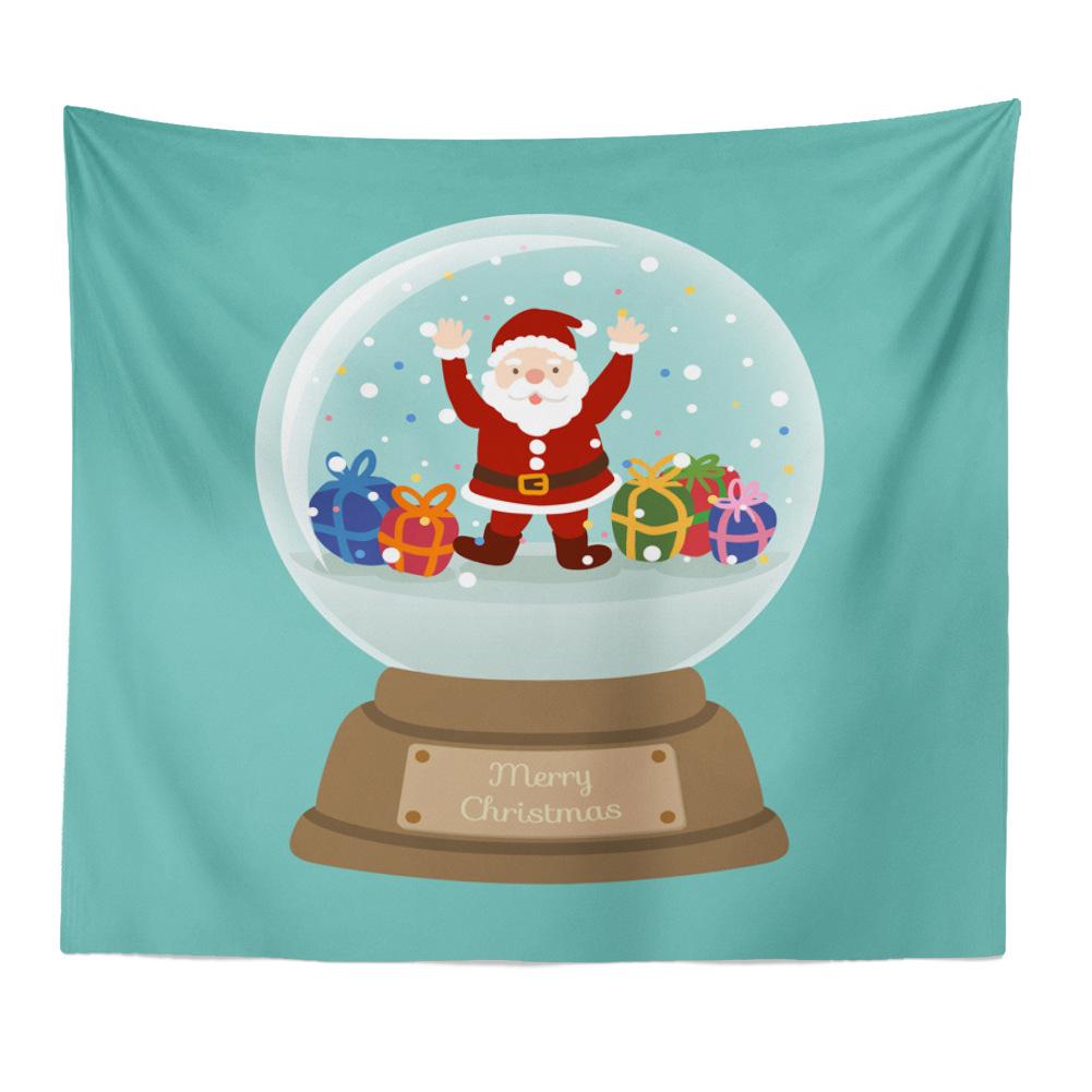 Christmas Series Santa Claus Pattern Tapestry TV Background Wall Landscape Tapestry Hanging Cloth