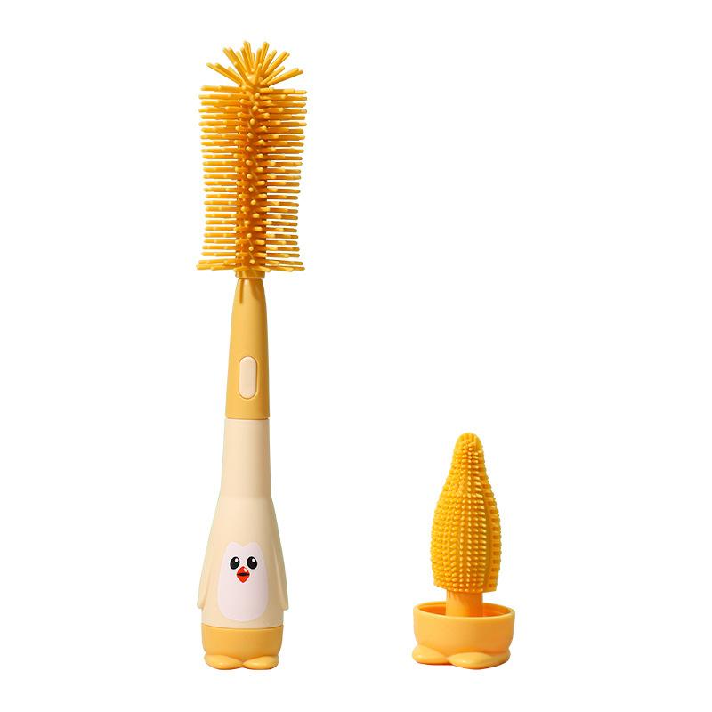Bpa Free Baby Bottle Cleaning Brushes Handle Milk Bottle Cleaner Silicone Brush красный