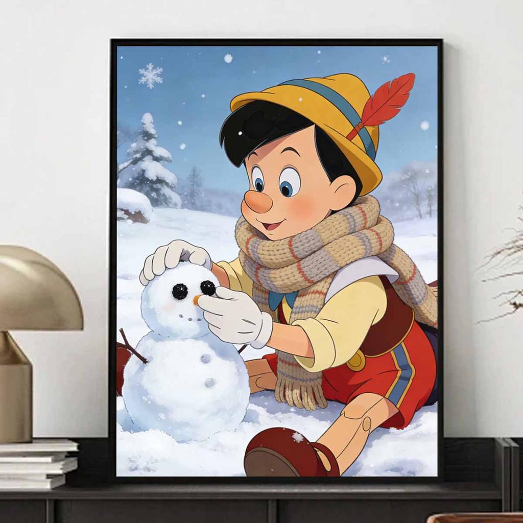 Disney Diamond Painting 5D DIY Pinocchio Snowman Home Bedroom Wall Decor Craft Handmade Gift