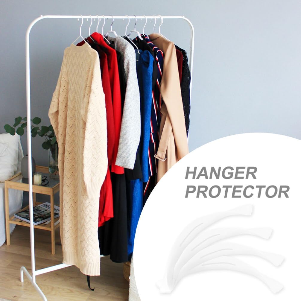 Uonlytech 50pcs Foam Padded for Hangers Clothing Hanger Sleeve Clothing Protectors Sponge Cases Shoulder Hanger Covers for Hanging Dresses Sweaters