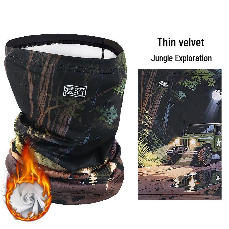 Unisex Fleece-Lined Neck Gaiter for Cycling: Windproof Mask & Cold Protection Neck Warmer.