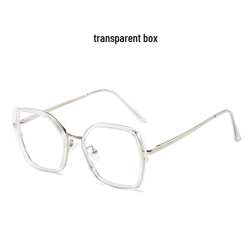Unisex Trendy Large-Frame Color-Changing Glasses: Fashionable Blue Light Blocking Lenses That Enhance Complexion.
