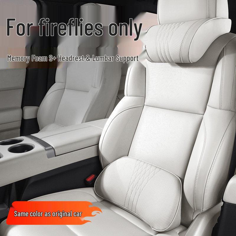 Compatible with 25 Firefly models: Headrest and Lumbar Support for Car Seats, Neck Protection Pillow, Car Interior Décor Accessories.