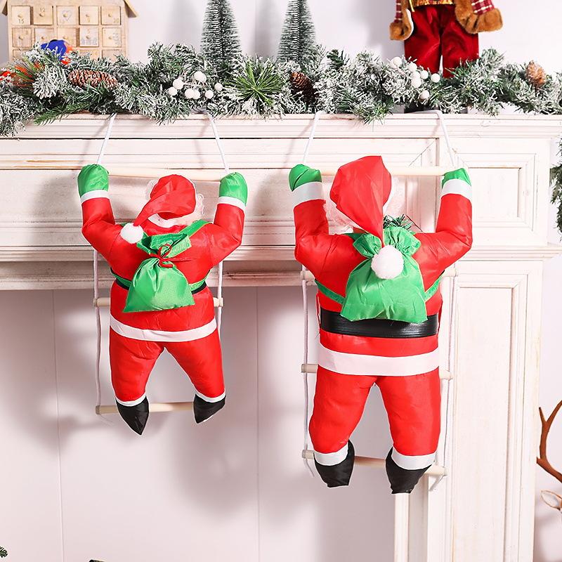 Christmas Pendant Decoration Ladder Santa Claus Climbing Rope Doll Single Multi-person Ladder Toy Gift