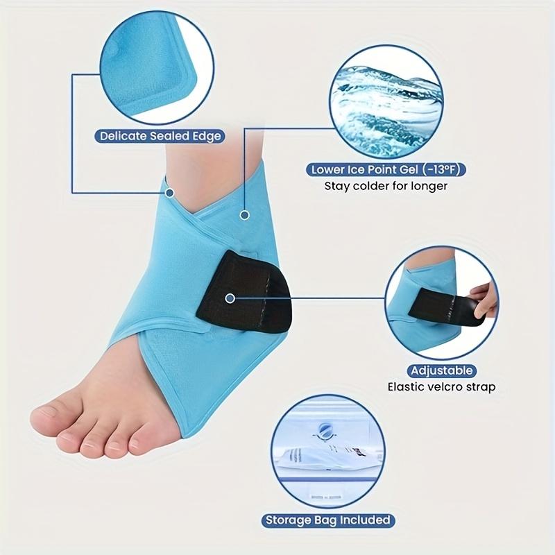 1pcs Ankle Ice Pack Wrap/ Cold or Hot Reusable Gel Cold Compression for Foot, Ice Wrap for Feet, for use on Feet and Ankles