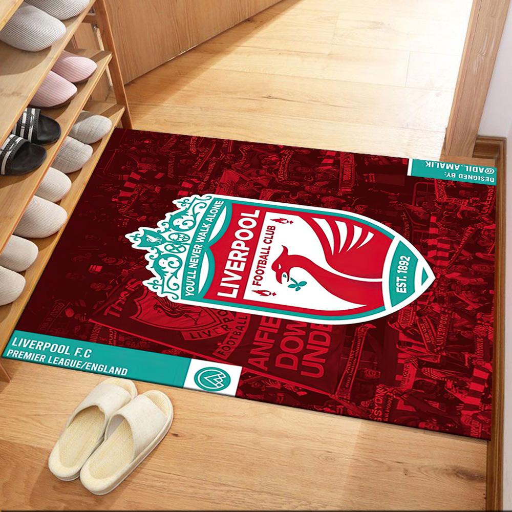 Liverpool Football Club Teppich Geeignet für Dekoration Zimmer Küche Spielzimmer Wohnzimmer Rutschfester Teppich Büro Heimdekoration