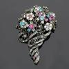 European & American Crystal Teardrop Brooch Zircon Pin Accessory