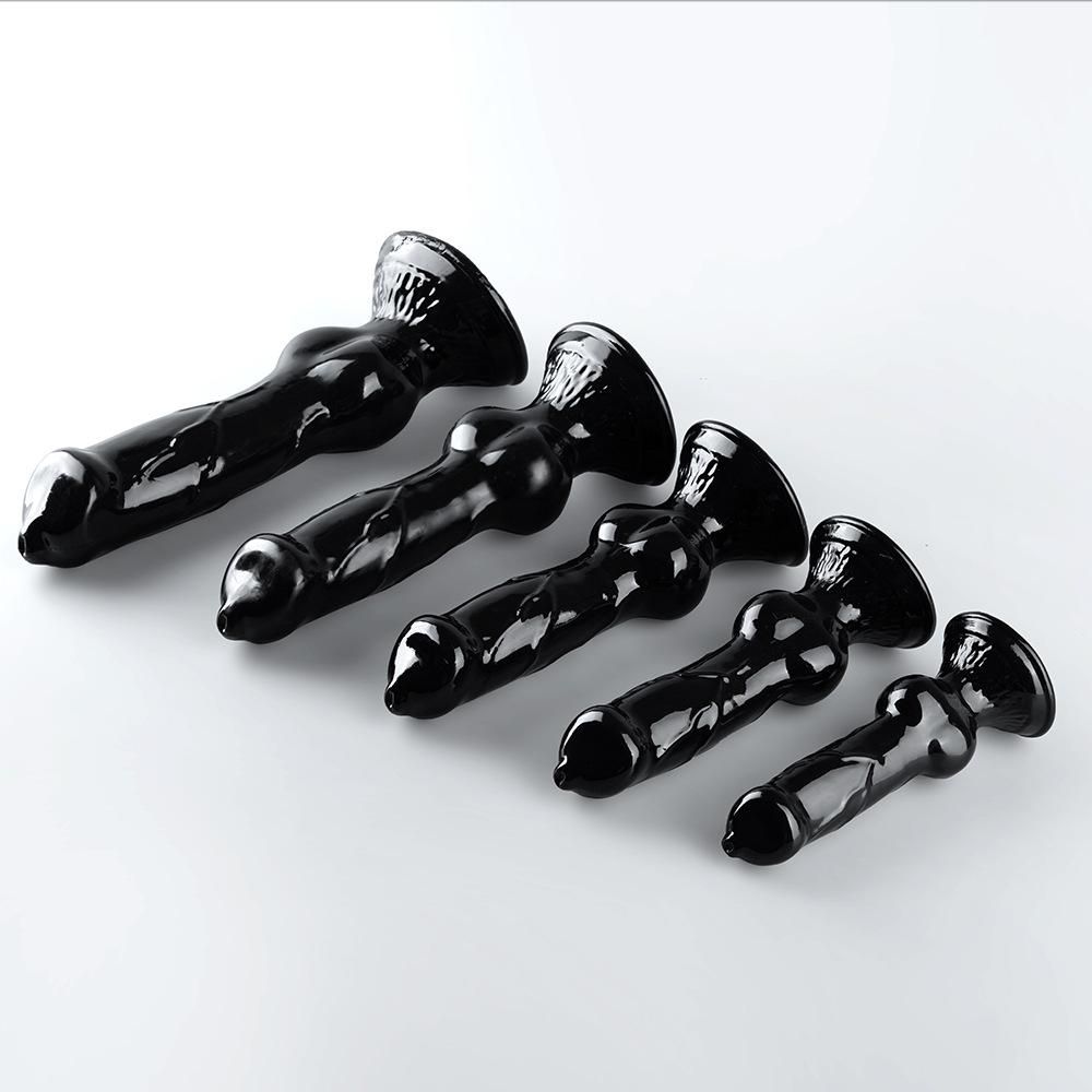 Animal Dog Dick-Shaped Transparent Anal Plug - Large Size Erotic Sex Toy for Women