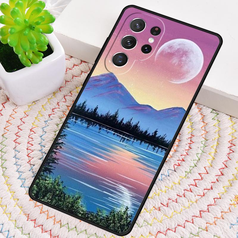 Star Lake Mountain TPU Phone Case For Samsung Galaxy note 10 pro S26 S25 S24 S23 S22 Ultra Plus S21 FE S20 Shockproof Cover