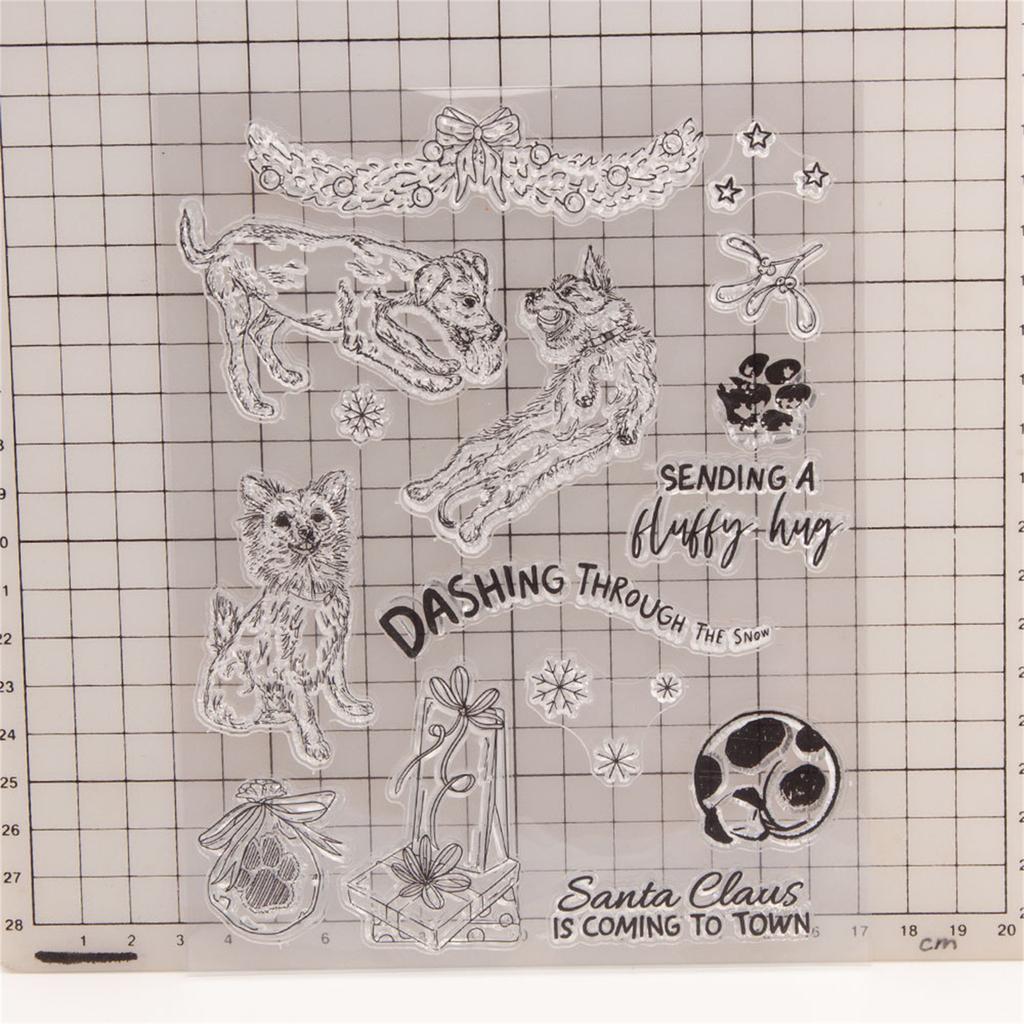 Christmas Animal Silicone Clear Stamps for Card Making Scrapbooking Embossing DIY Craft Album Rubber Seal Stamps Decor