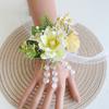 Artificial Flower Bridal Corsage Magnolia Wrist Corsage  Wedding Accessories