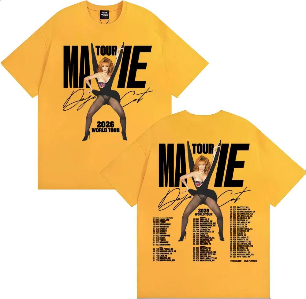Doja Cat Ma Vie World Tour 2026 Peripherals PrintTShirt Men Women Fashion Streetwear Hip Hop Summer Cotton Top Oversize New Tee