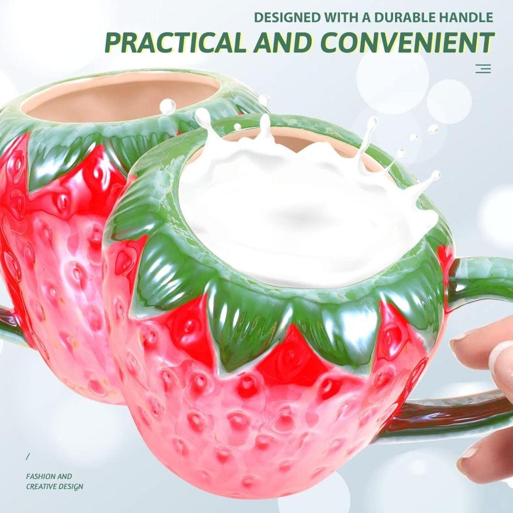 Creative Water Cups Fruit Shape 3D Ceramic Cup Exquisite Drink Bottle Daily Using