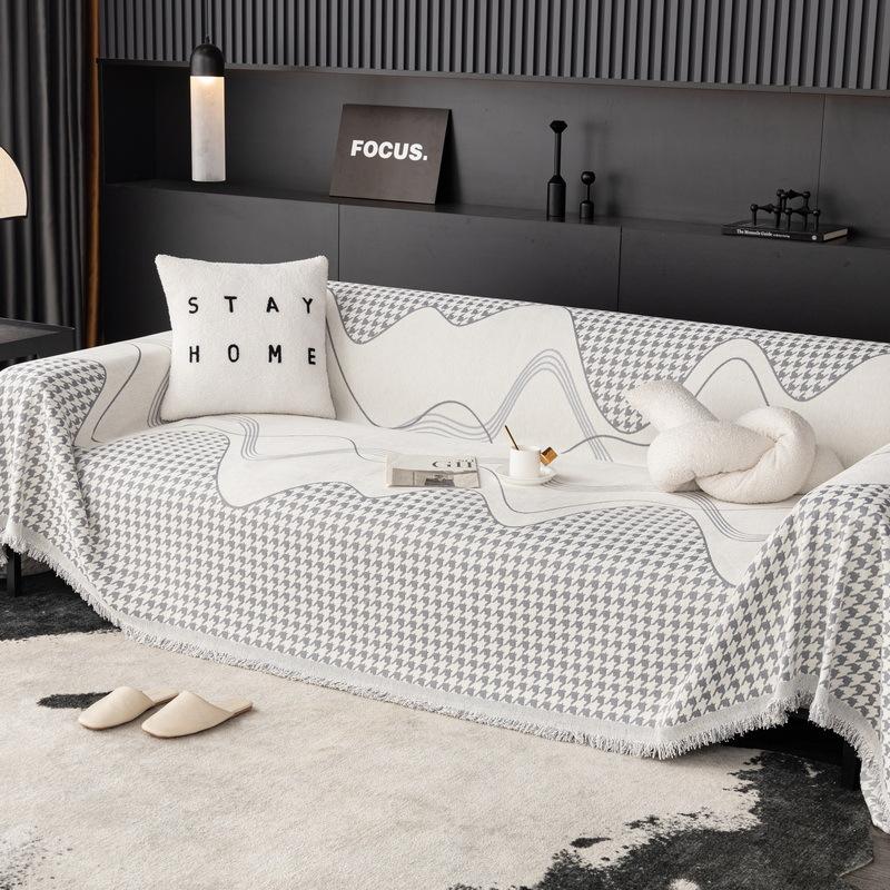 

Скандинавский чехол-полотенце для дивана из шенилла, универсальный для четырех сезонов, универсальная подушка для дивана, универсальный чехол, полностью закрывающий, высококачественная подушка-одеяло 180*130cm