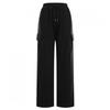 Shop   Women S Wide Cargo waiStband Training pantS Black Int Wpt 20008