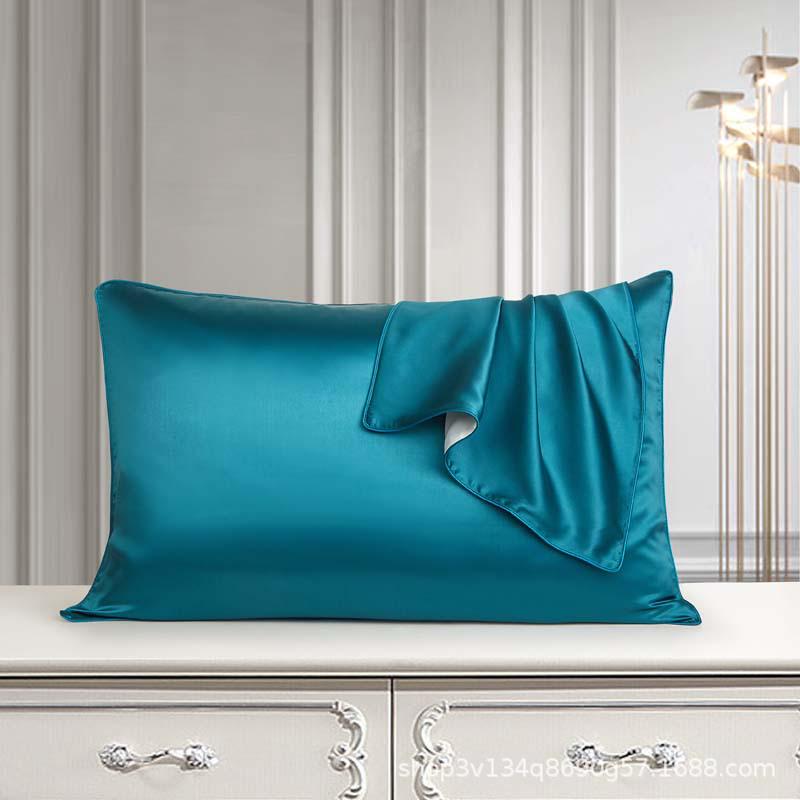 Federa in Seta di Gelso 25 Momme Versione AB, Copricuscino in Pura Seta, Colore Unito, Stile con Bordino, Disponibile Singola o in Coppia.