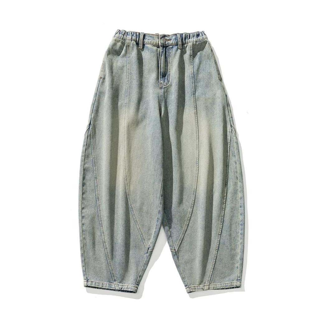Autumn Men Black Denim Pants Men Casual High Street Harajuku Pants Man Loose Hip Hop Wide Leg Pants Man Baggy Oversized Pants