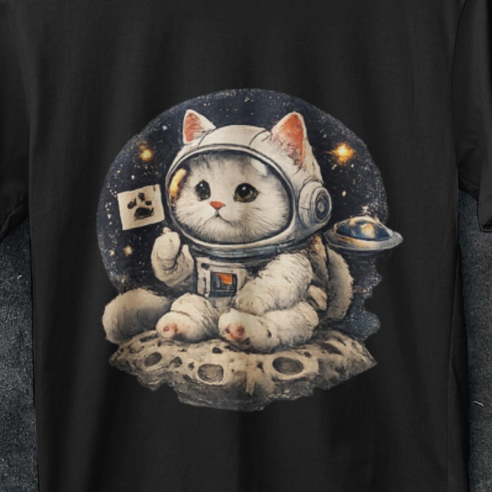 Cat astronaut shirt, Japanese cat shirt, japanese Retro Cat shirt, Vintage T Shirt, cat astronaut shirt, cat space shirt, cat moon t shirt XL