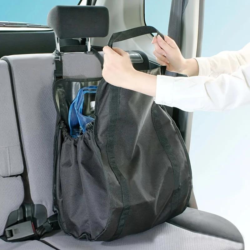 1pc Rear Seat and Trunk Waterproof Car Seat Storage Bag, Large Capacity Portable and Reusable
