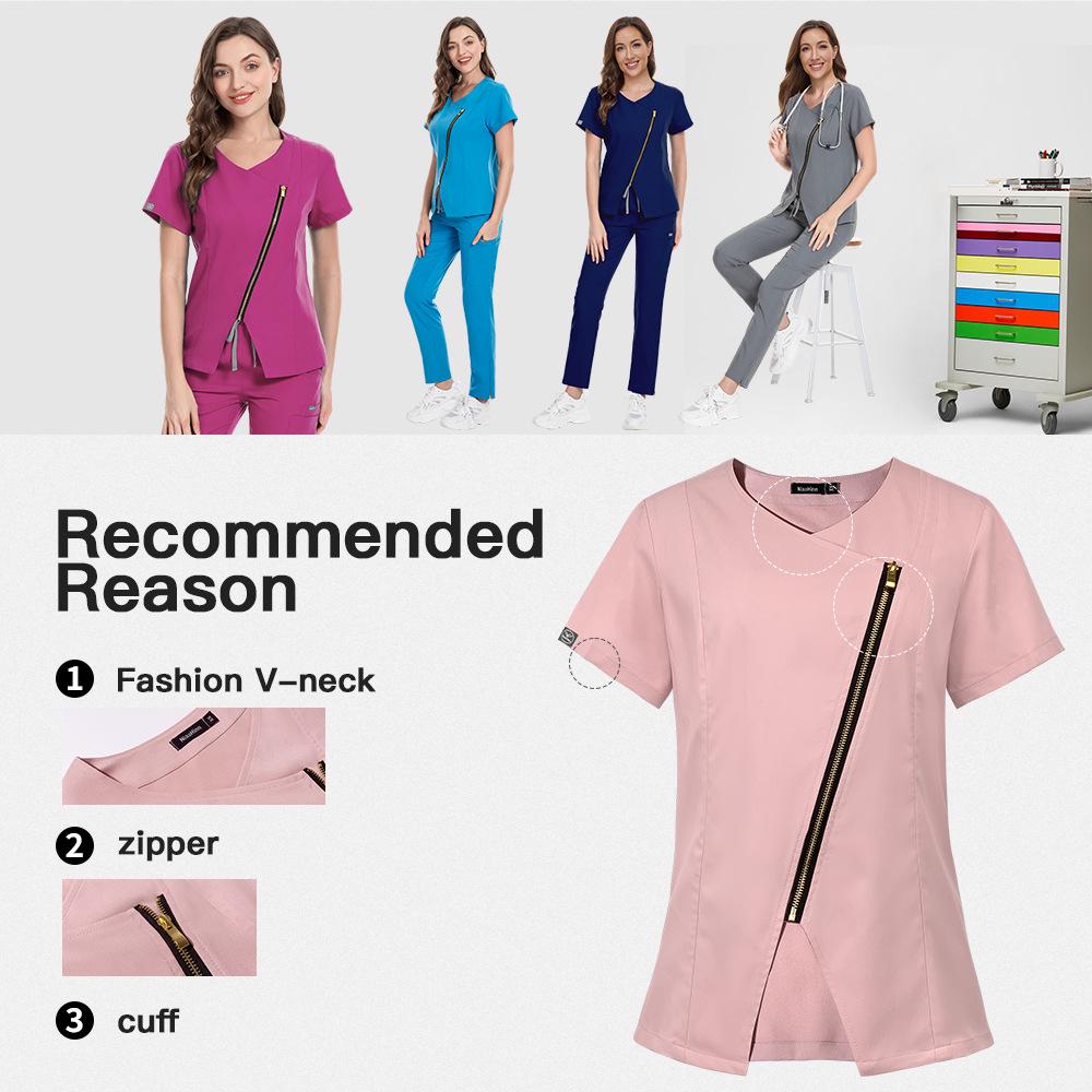 Sleeveless Women's Surgical Gown Set for Doctors and Nurses - Summer Uniform for SPA and Salon