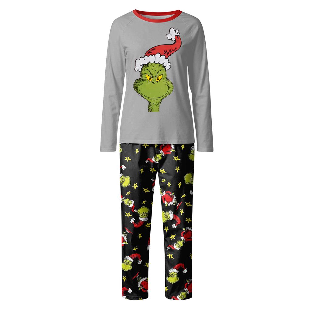 Cartoon Letters Print Family Matching Long Sleeved Parent-child Suit Home Clothes Suit Fall