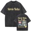 Wypierana Vintage Koszulka z Graficznym Nadrukiem Zespołu Rockowego Fleetwood Mac Rumours Koszulka Stevie Nicks Męska Damska Codzienna Bawełniana Koszulka Oversize