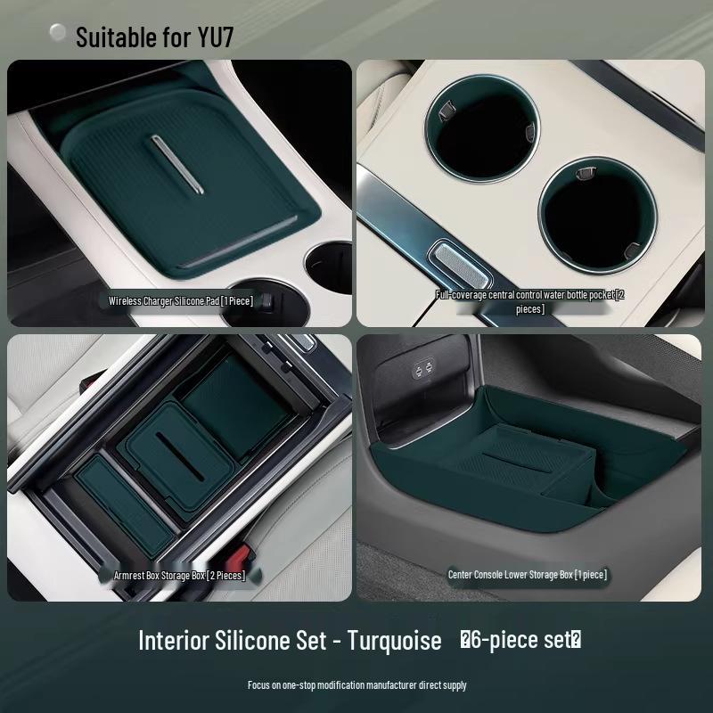 

Silicone Cup Holder for 25 Xiaomi YU7 Car Models - Center Console Drink Storage Slot