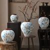 Coarse Earthenware Pot Flower Vase Flower Arrangement Accessories Retro Chinese Ceramic Vase Flowerpot Home Decoration