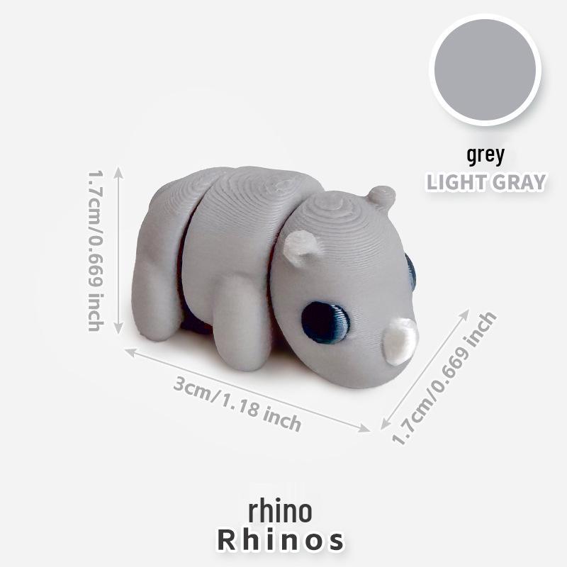 Colorful 3D Printed Small Animal Toys - Simulation Animal Models for Micro-Landscape Decoration