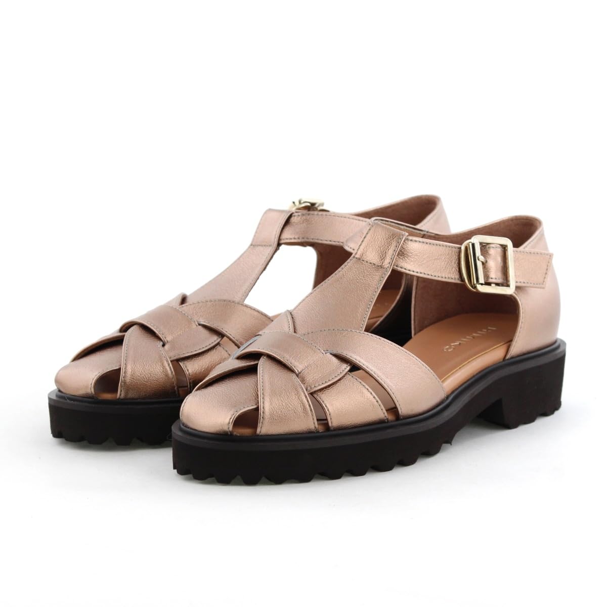 

HIMIKO/Himiko/Track Sole Gurkha Shoes/651511 Pink 235