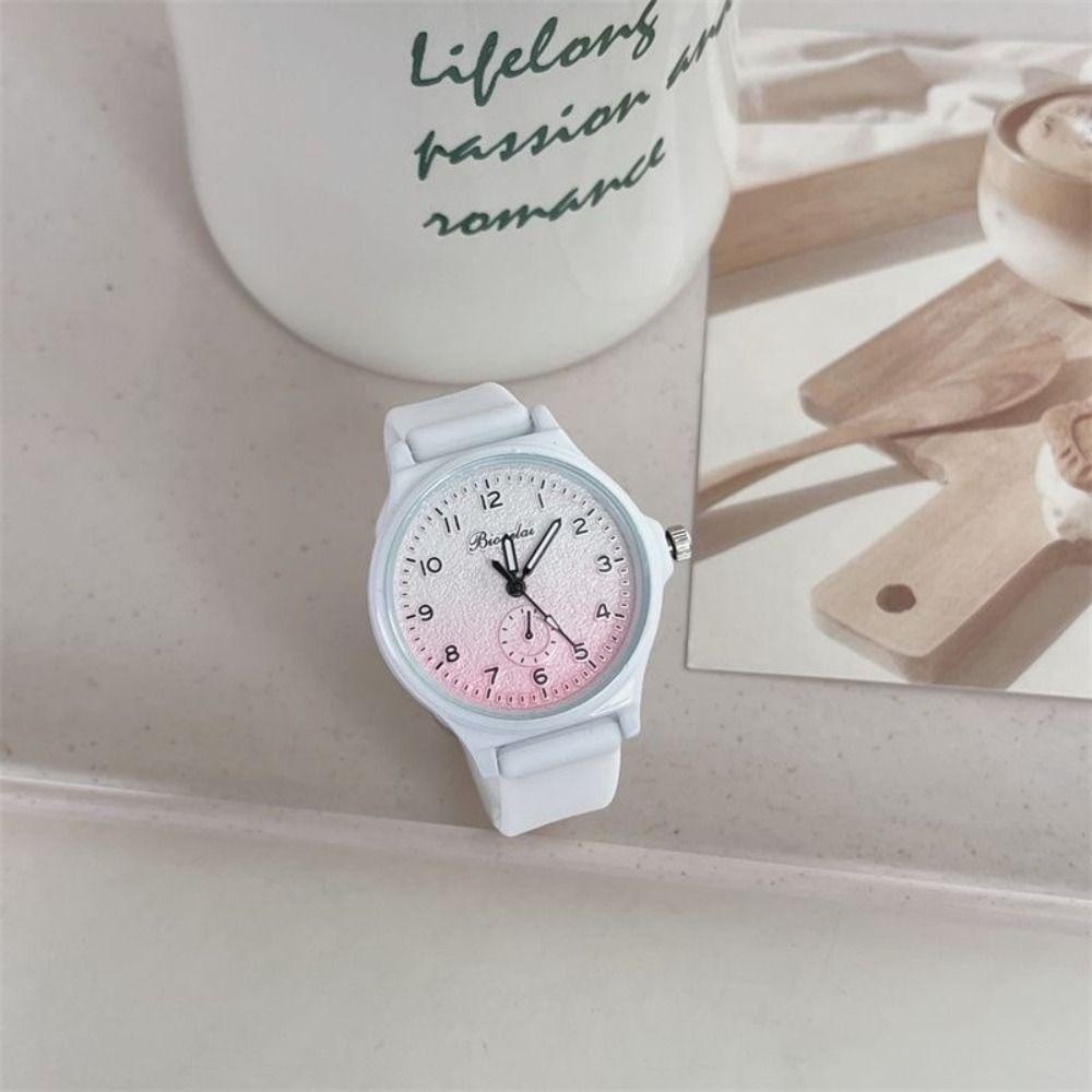 Silicone Strap Quartz Watch Quartz Movement Watch Creative Women's Watch  Gift