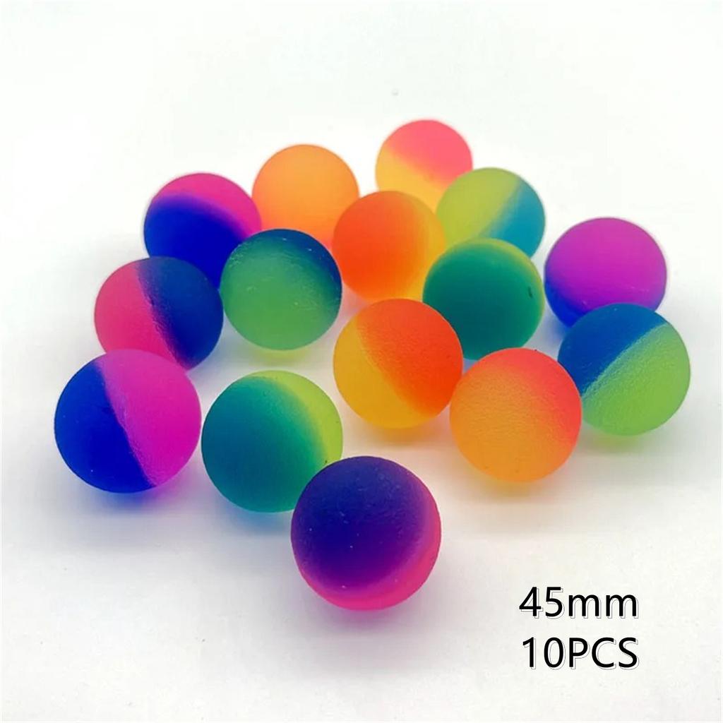 10 Stück Hochsprungbälle für Kinder Bunte Gummibälle Großpackung für Geburtstagsfeier-Mitgebsel Klassenzimmer-Karnevals-Preise Goodie-Geschenk