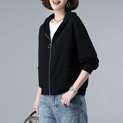 Slim Versatile Hooded Sweatshirt Short Jacket New Autumn Loose