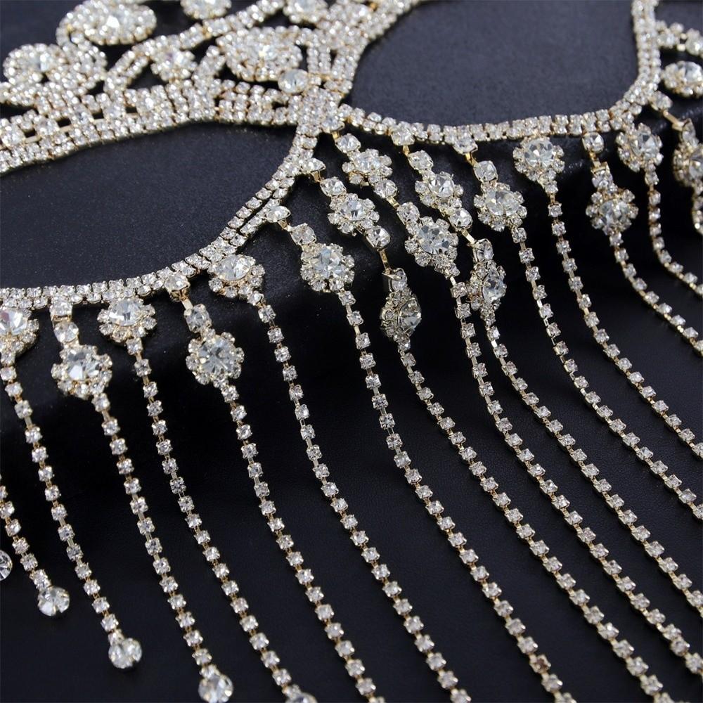 Retro Face Chain Luxury Veil Mask Bohemian Style Tassel Mask for Women