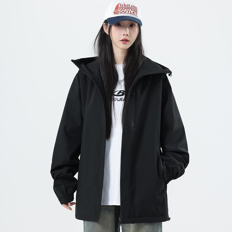 

WASSUPNEST2025 Reversible Windproof Men s Hooded Jacket – Stylish, Versatile, and Functional Outerwear for Spring/Autumn. 2XL чорний