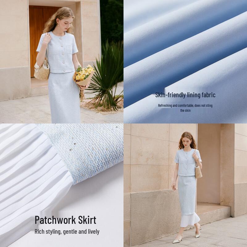 Chic Linen Blend Two-Piece Skirt Set