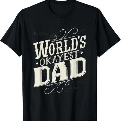 Weltweit Okayster Papa Lustiges Vatertags Vintage Grafik T-Shirt
