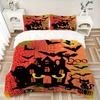 3er-Set Hexen-Halloween-Print-Bezüge Ultraweich, Atmungsaktiv und Bequem Bettwäsche mit Stilvollem Design für Schlafzimmer- und Gästezimmer-Dekoration 1 Bezug