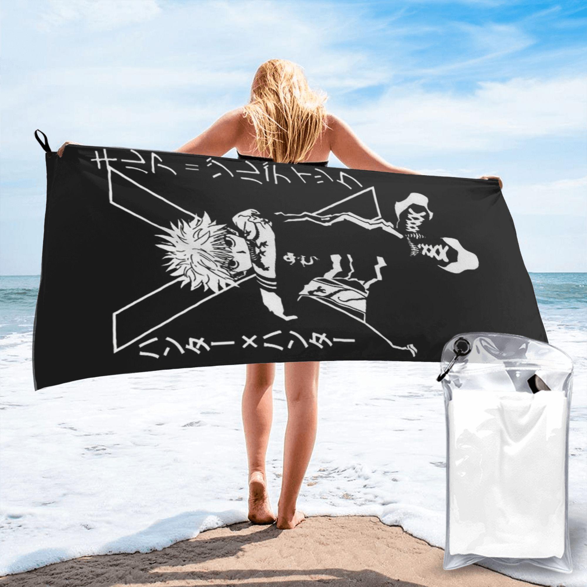 

Killua Zoldyck Anime HXH Hunter x Hunter Beach Towel Soft Microfiber Quick Dry Absorbent Quick Towels For Swimming W30*H60(CM)