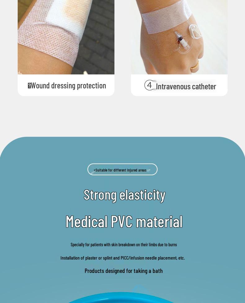 Waterproof Post-op Elbow Cast Cover - Anti-Infection Bathing Protection
