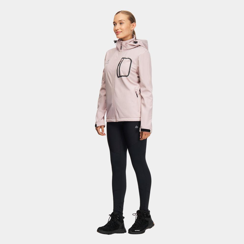 Women' Softshell Jacket Alpinus Bergamo Powder Pink Br18182 Size