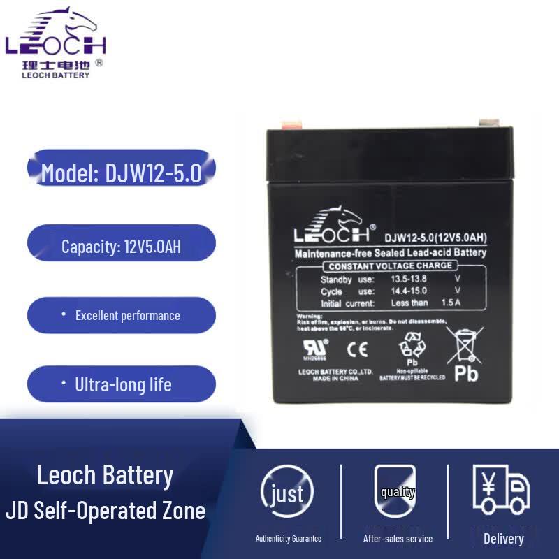 Leoch DJW12-5 12V 5Ah Sealed Lead-Acid Battery